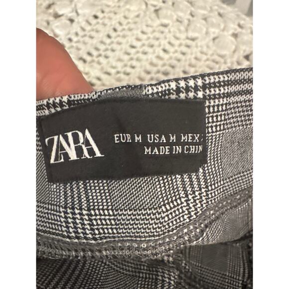 Zara Black & White Patterned Pants Women’s Medium - Picture 5 of 6